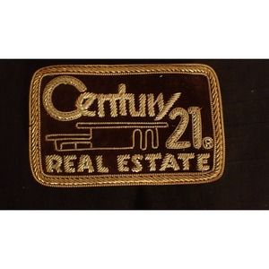 VTG Century 21 Real Estate Blazer Crest Patch Gold Bullion Handmade Gold Crest
